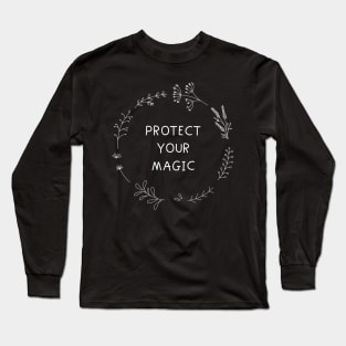 protect your magic - black Long Sleeve T-Shirt